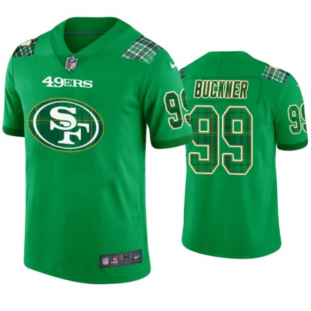 Camiseta Hombre NFL San Francisco 49ers Deforest Buckner 99 Kelly Verde St. Patricks Day